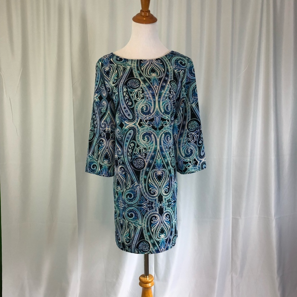 Paisley Printed Shift Dress